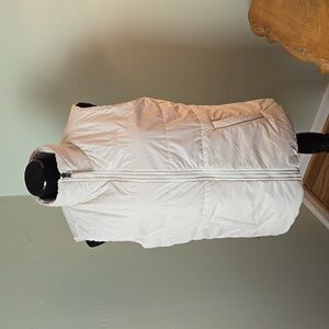 The North Face reversible shearling cream vest